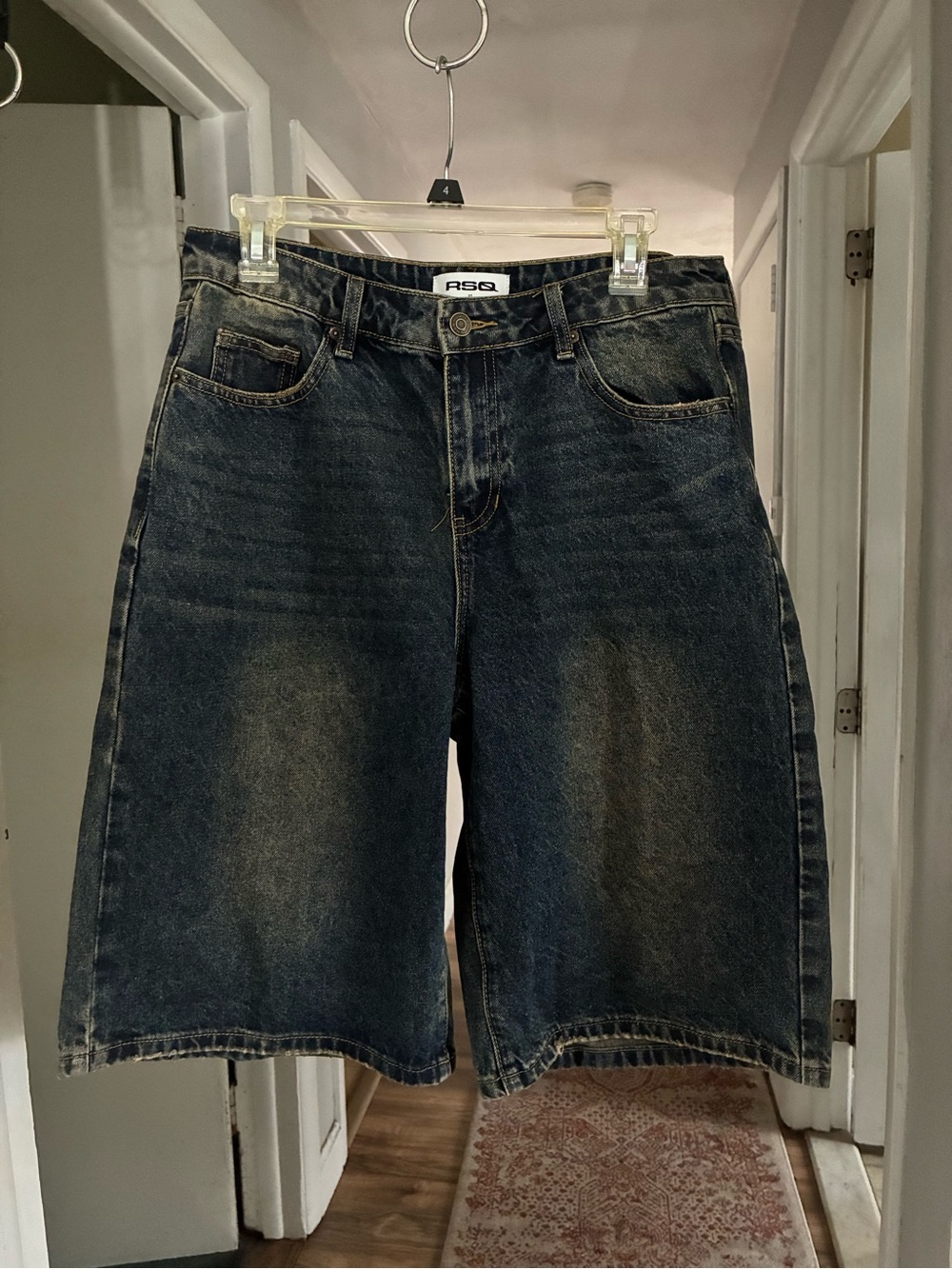 RSQ Women’s Washed Blue Denim Jean Shorts